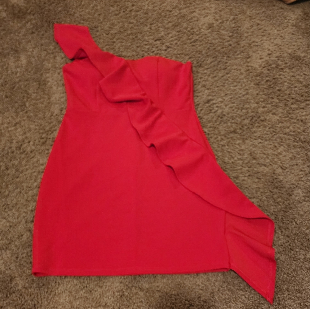 RED mini dress